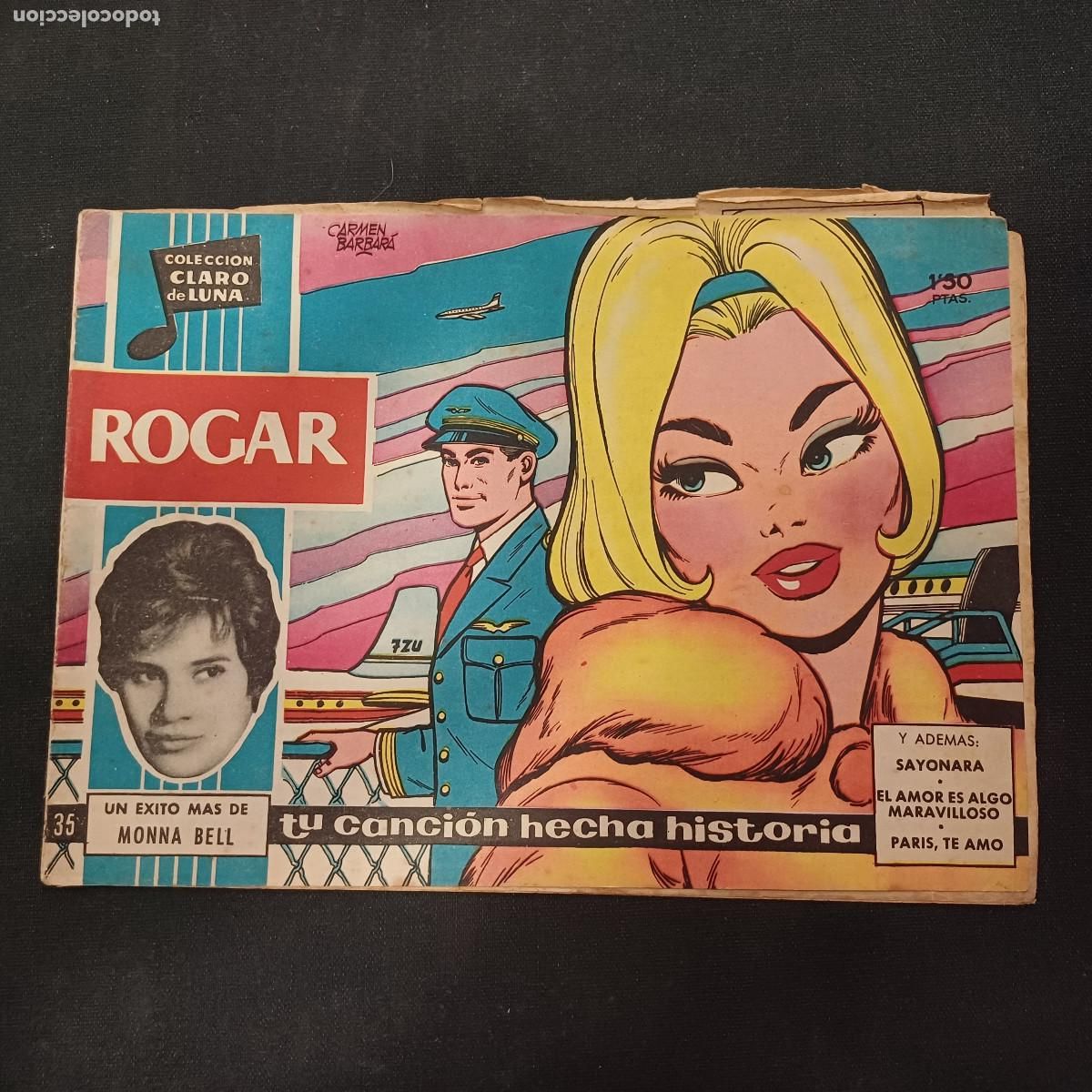 Tebeos: COLECCION CLARO DE LUNA/ROGAR/MOANNA BELL/N&ordm;35.