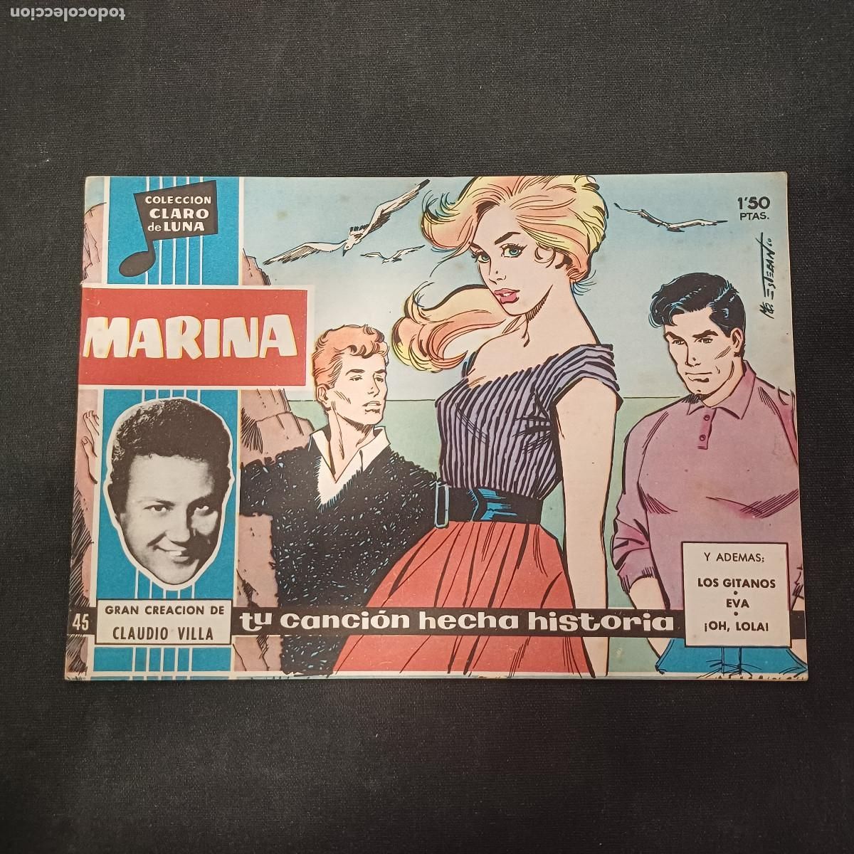 Tebeos: COLECCION CLARO DE LUNA/MARINA/CLAUDIO VILLA/N&ordm;45.