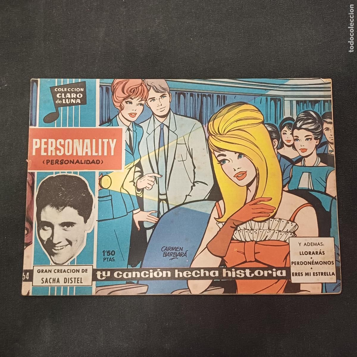 Tebeos: COLECCION CLARO DE LUNA/PERSONALITY/SACHA DISTEL/N&ordm;54.