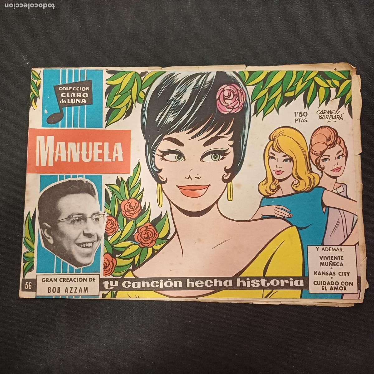 Tebeos: COLECCION CLARO DE LUNA/MANUELA/BOB AZZAM/N&ordm;56.