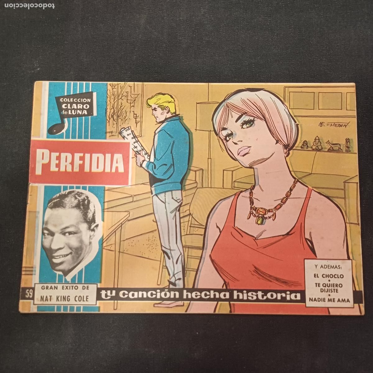 Tebeos: COLECCION CLARO DE LUNA/PERFIDIA/NAT KING COLE/N&ordm;59.