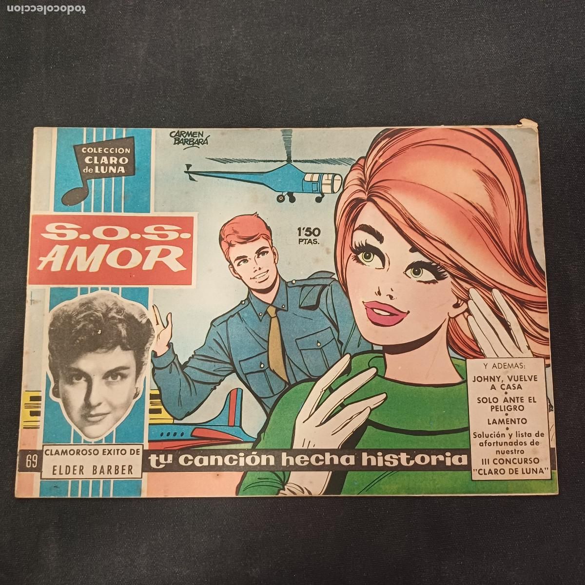 Tebeos: COLECCION CLARO DE LUNA/S.O.S. AMOR/ELDER BARBER/N&ordm;69.