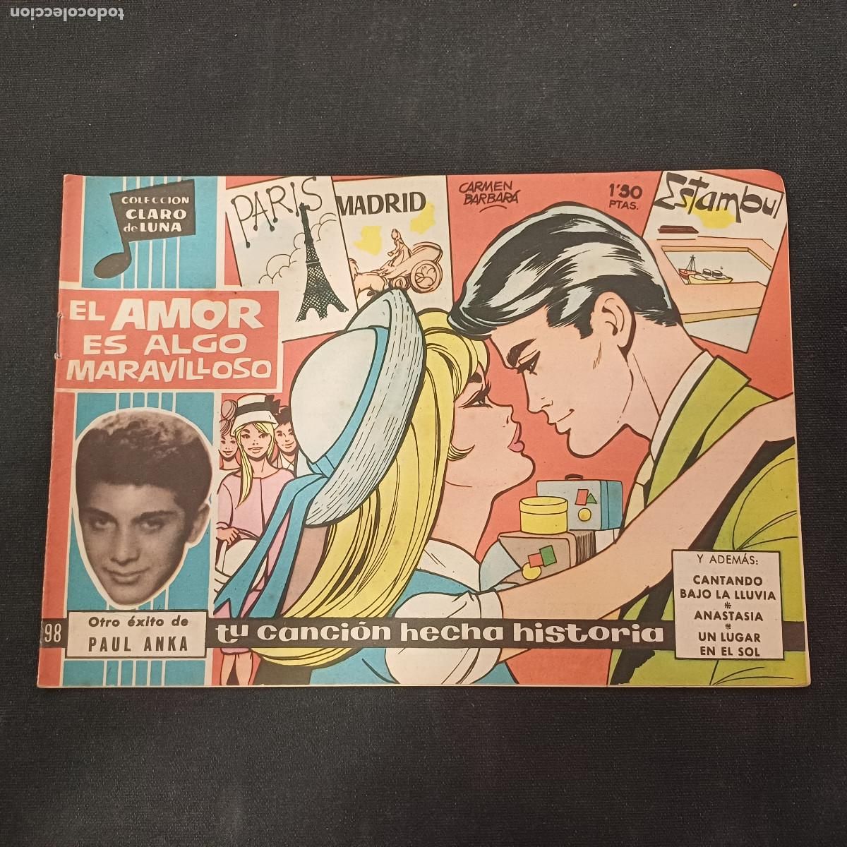 Tebeos: COLECCION CLARO DE LUNA/EL AMOR ES ALGO MARAVILLOSO/PAUL ANKA/N&ordm;98.