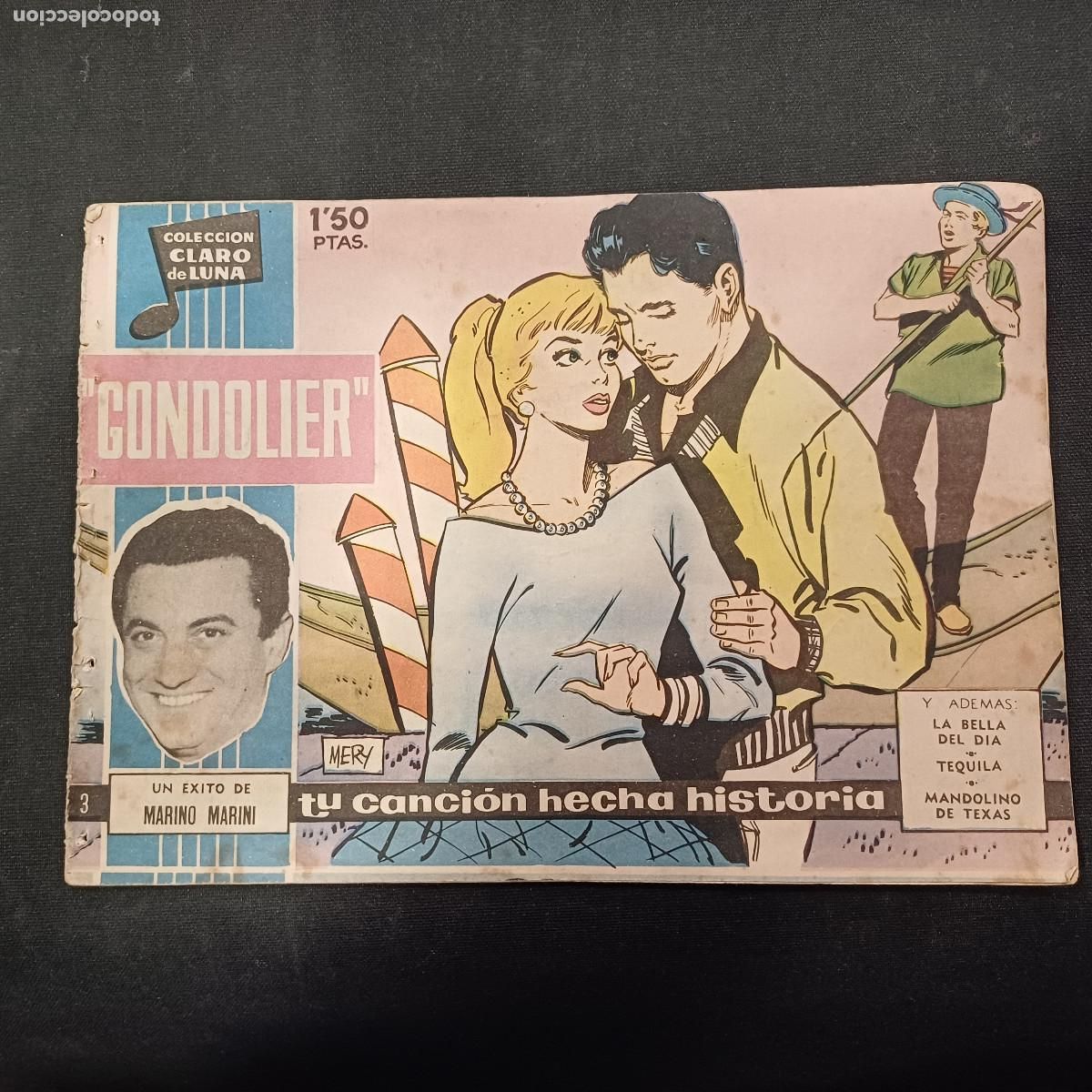 Tebeos: COLECCION CLARO DE LUNA/GONDOLIER/MARINO MARINI/N&ordm;3.