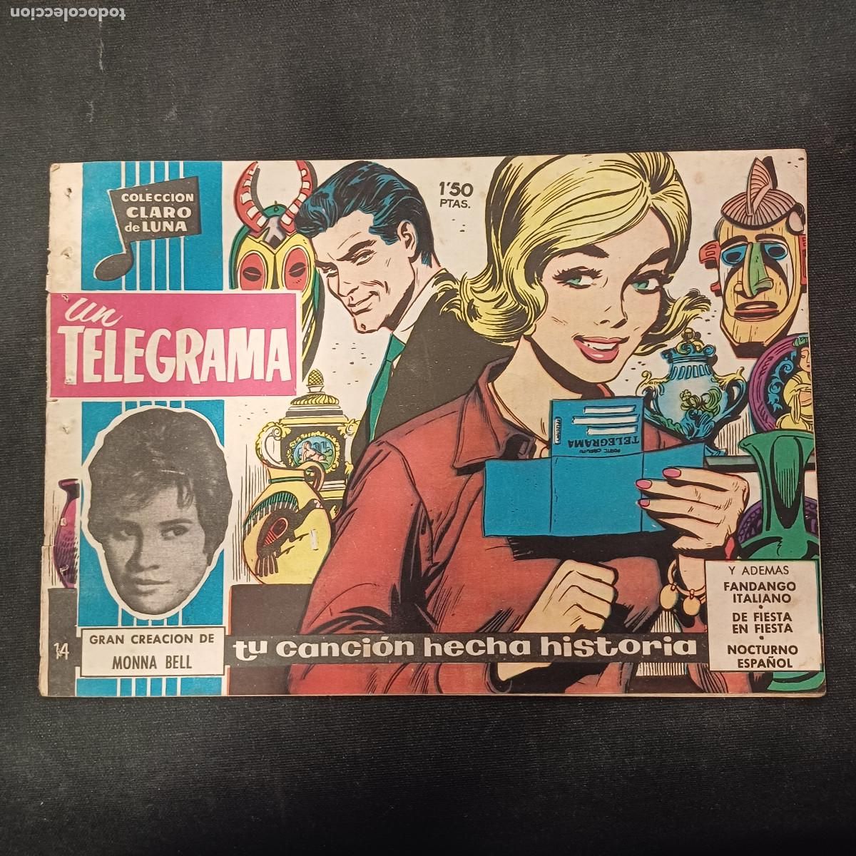 Tebeos: COLECCION CLARO DE LUNA/UN TELEGRAMA/MONNA BELL/N&ordm;14.