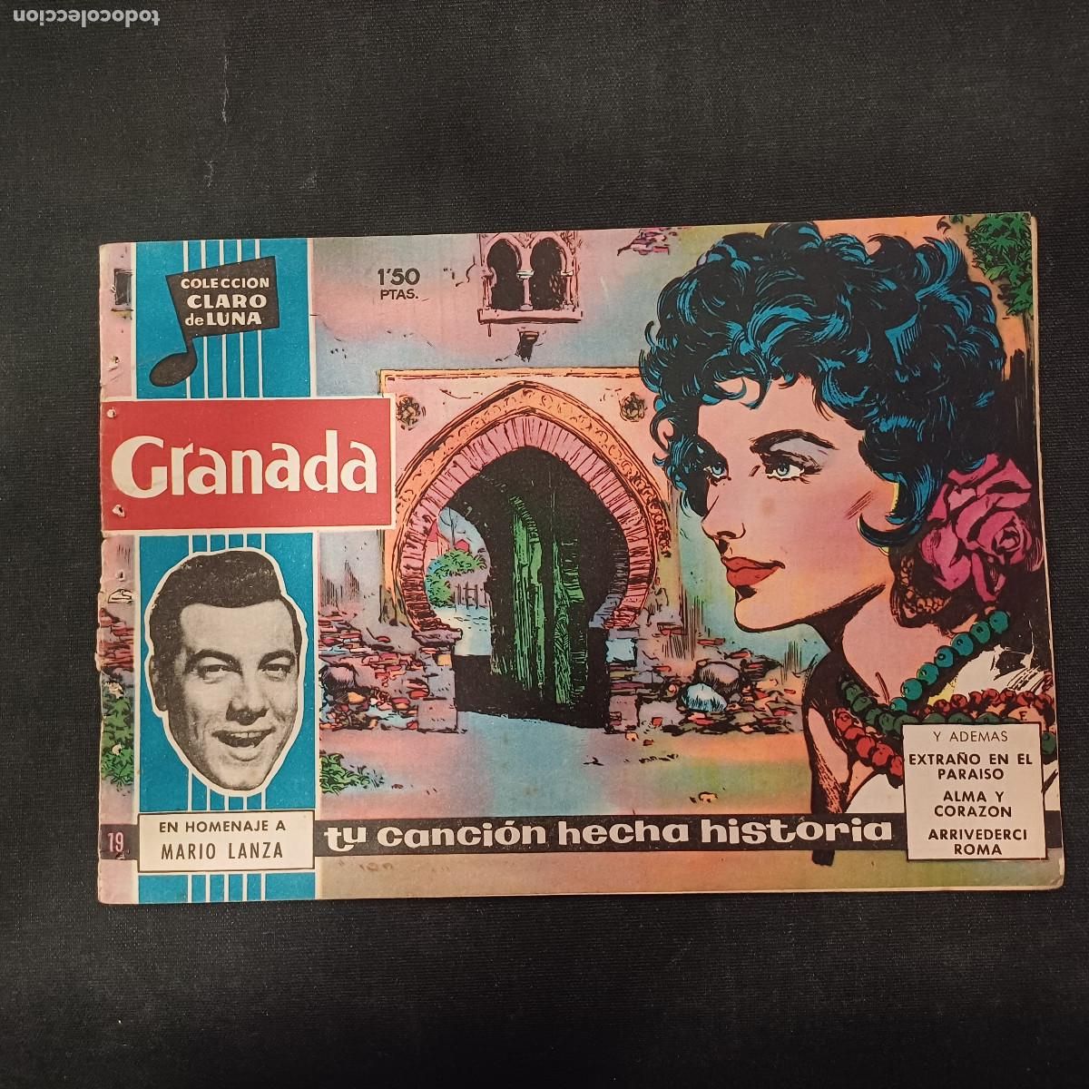 Tebeos: COLECCION CLARO DE LUNA/GRANADA/MARIO LANZA/N&ordm;19.