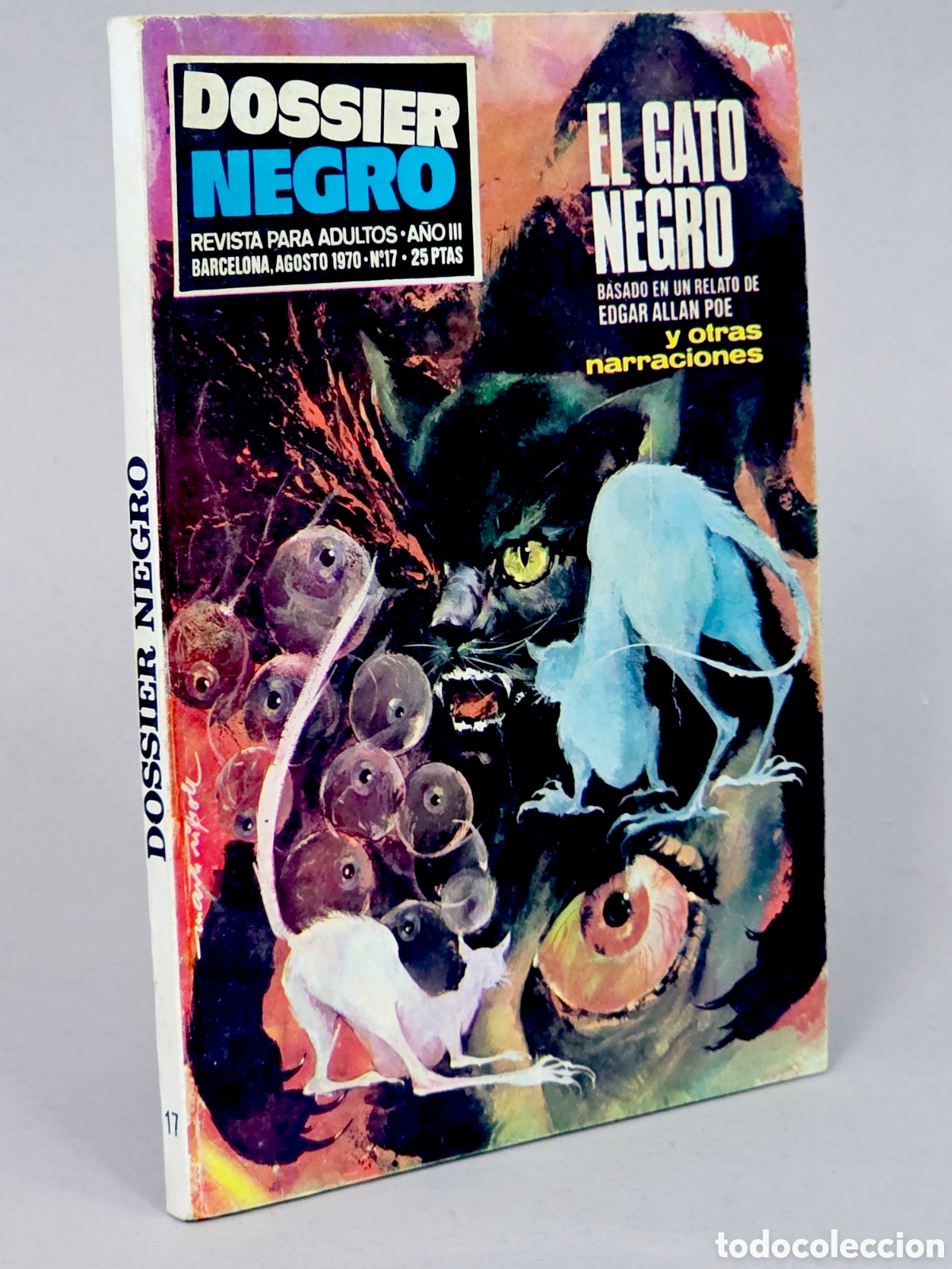 Tebeos: C&Oacute;MIC DOSSIER NEGRO 17 EL GATO NEGRO IBERO MUNDIAL EDICIONES TACO MUY BUEN ESTADO