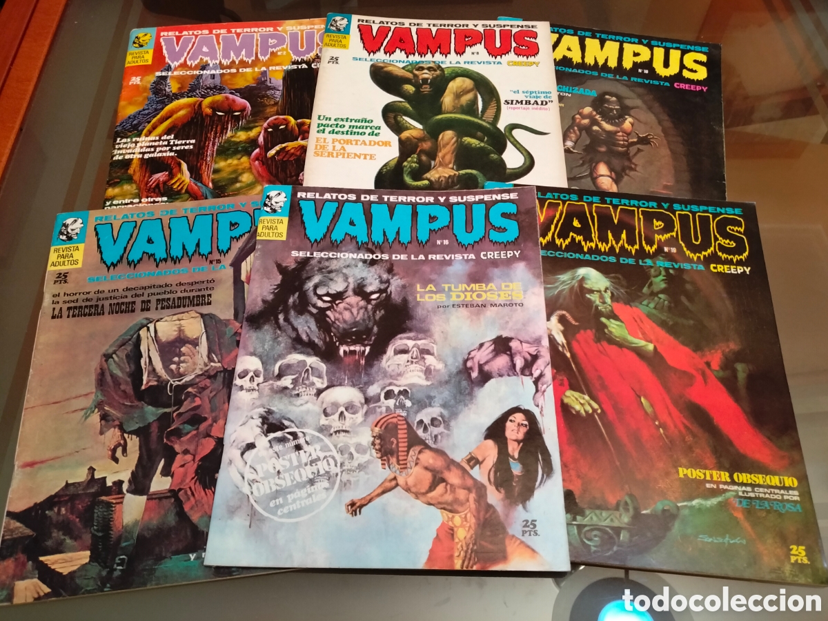 Tebeos: Vampus lote 2-8-15-16-18 y 19 &Iacute;bero Mundial Creepy