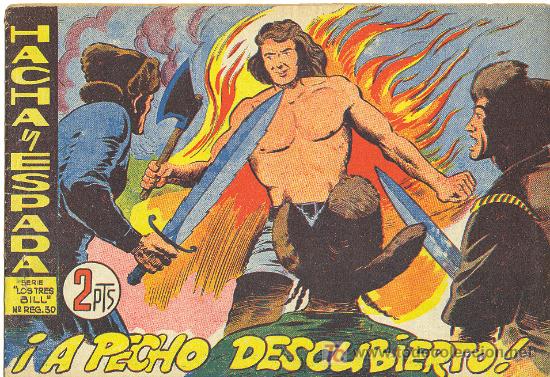Tebeos: HACHA Y ESPADA N&ordm; 34, MAGA - Foto 1