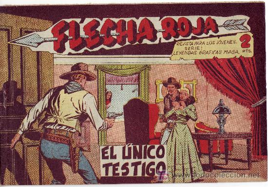 Tebeos: Comic FLECHA ROJA N&ordm; 53 A&ntilde;o 1962-Editorial MAGA - Foto 1