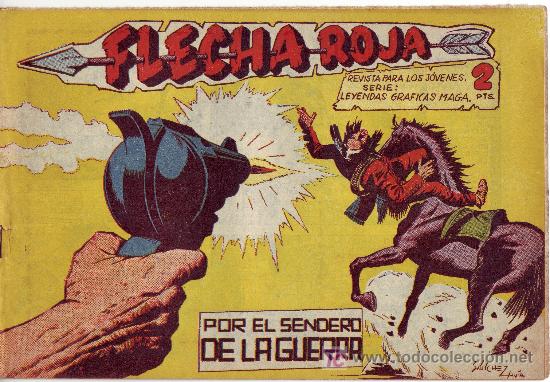 Tebeos: Comic FLECHA ROJA N&ordm;60 original del a&ntilde;o 1962 - Foto 1