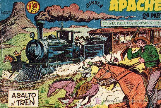 Tebeos: apache n&ordm;13 (2&ordm; &eacute;poca) Dibujos de Claudio Tinoco. Editorial maga. Cuadernillo original - Foto 1