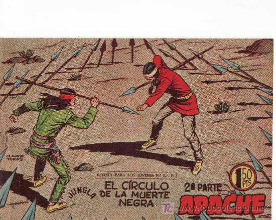 Tebeos: APACHE II-55.COMIC ORIGINAL. A&Ntilde;O 1958 - PORTADA DE CLAUDIO TINOCO.EDITORIAL MAGA - Foto 1