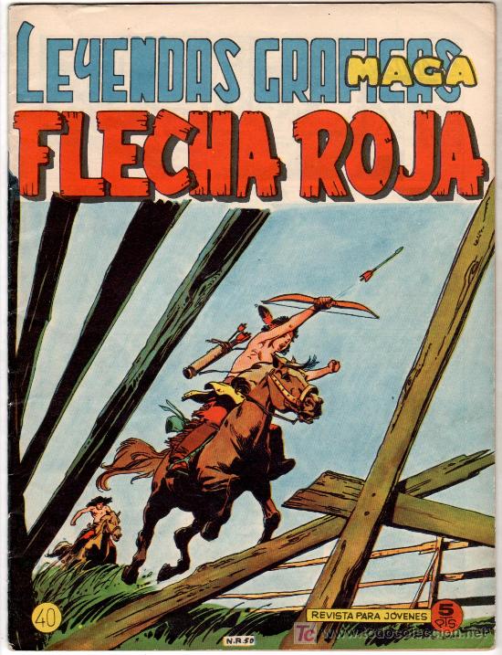 Tebeos: FLECHA ROJA REVISTA N&ordm; 40 EXCELENTE ESTADO - Foto 1