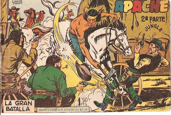 Tebeos: APACHE 2&ordf;  N&ordm; 8 EDITORIAL MAGA 1957 ORIGINAL - Foto 1