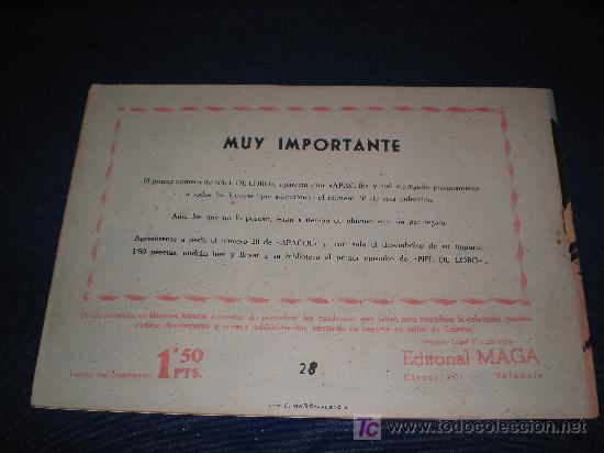 Tebeos: APACHE JUNGLA N&ordm; 28 - EDITORIAL MAGA - ORIGINAL - Foto 2