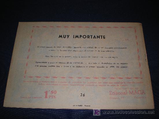 Tebeos: APACHE JUNGLA N&ordm; 26 - EDITORIAL MAGA - ORIGINAL - Foto 2