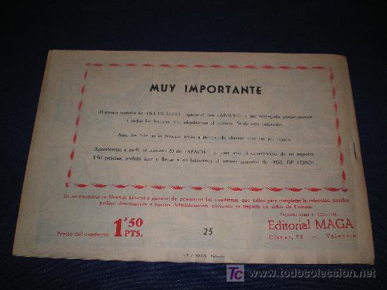 Tebeos: APACHE JUNGLA N&ordm; 25 - EDITORIAL MAGA - ORIGINAL - Foto 2