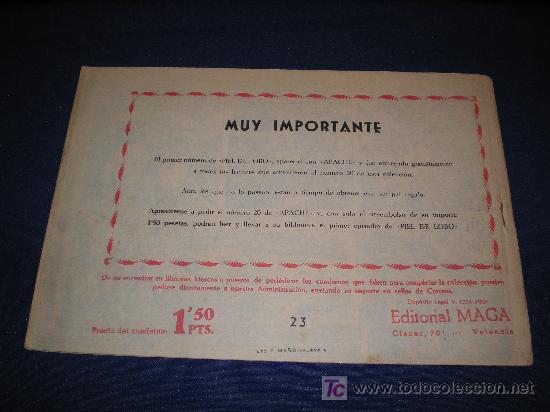 Tebeos: APACHE JUNGLA N&ordm; 23 - EDITORIAL MAGA - ORIGINAL - Foto 2