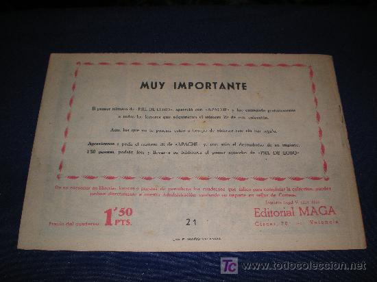 Tebeos: APACHE JUNGLA N&ordm; 21 - EDITORIAL MAGA - ORIGINAL - Foto 2