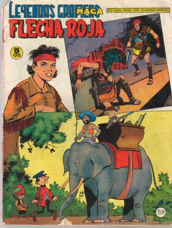 Tebeos: FLECHA ROJA N&ordm; 59 + COMIC EN EL INTERIOR - A&Ntilde;O 1962 - Foto 1