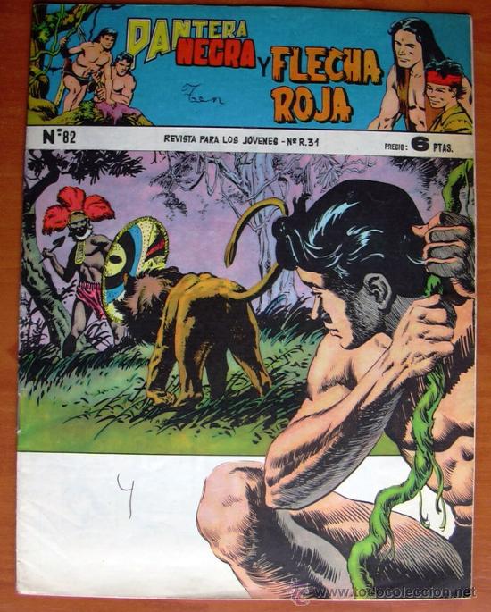 Tebeos: Pantera Negra y Flecha Roja n&ordm; 82 - Editorial Maga 1962 - Foto 1