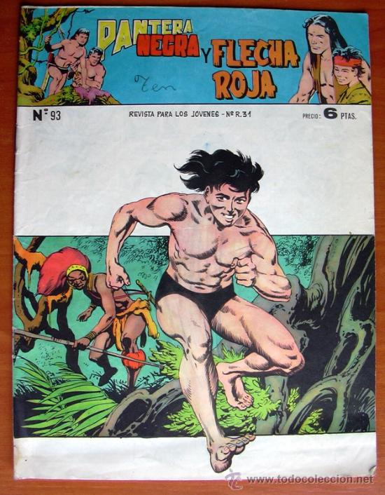 Tebeos: Pantera Negra y Flecha Roja n&ordm; 93 - Editorial Maga 1962 - Foto 1
