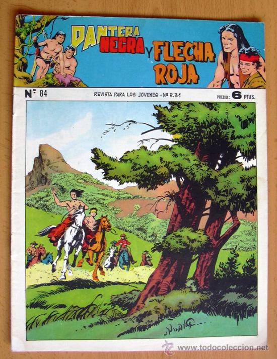 Tebeos: Pantera Negra y Flecha Roja n&ordm; 84 - Editorial Maga 1962 - Foto 1
