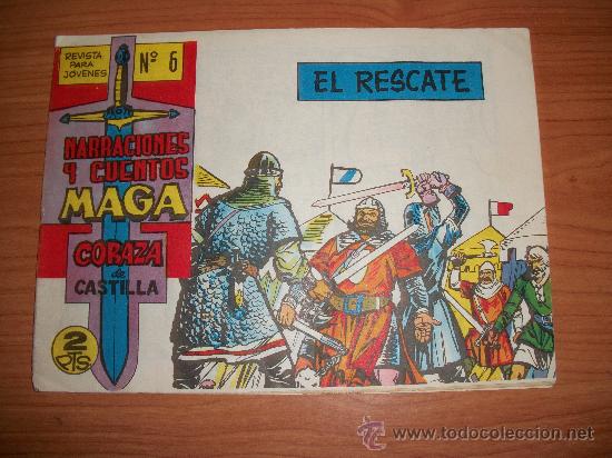 Tebeos: CORAZA DE CASTILLA N&ordm; 6 EDITORIAL MAGA ORIGINAL - Foto 1