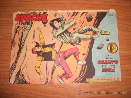 Tebeos: APACHE 2&ordf; PARTE N&ordm; 54 EDITORIAL MAGA 1957 ORIGINAL - Foto 1