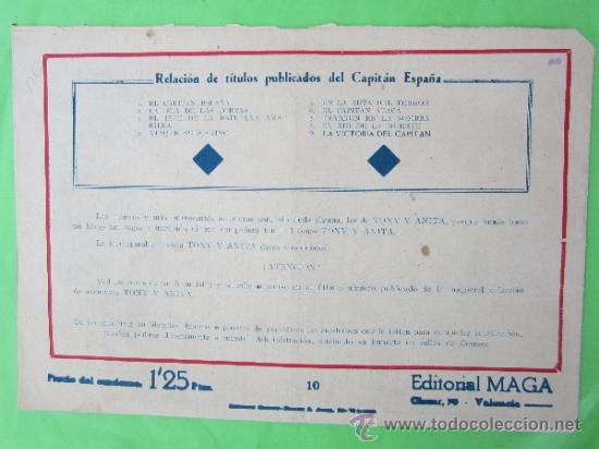 Tebeos: CAPITAN ESPA&Ntilde;A , NUMERO 10 , EDITORIAL MAGA , ORIGINAL - Foto 3