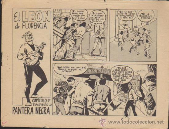 Tebeos: El Le&oacute;n de Florencia n&ordm;  9, Suplemento de Pantera negra. - Foto 1