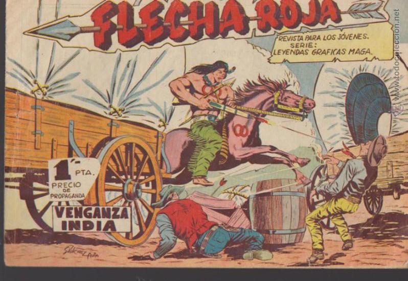 Tebeos: Flecha Roja. Maga 1962. Colecci&oacute;n completa 79 ejemplares. - Foto 1