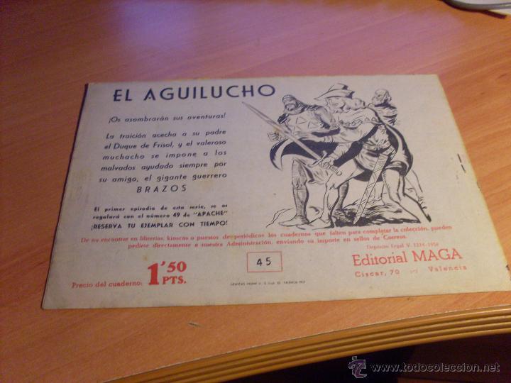 Tebeos: APACHE N&ordm; 45 PRIMERA SERIE. (ORIGINAL ED. MAGA) (COB204) - Foto 2