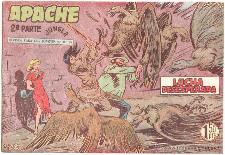 Tebeos: APACHE 2&ordf; N&ordm; 27 ORIGINAL EDITORIAL MAGA 1958 COMO NUEVO, - Foto 1
