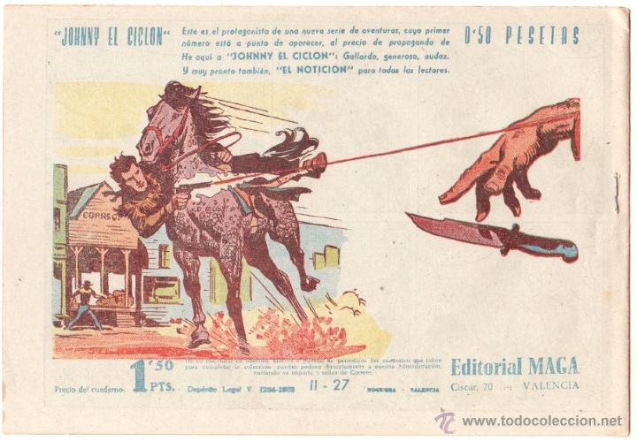 Tebeos: APACHE 2&ordf; N&ordm; 27 ORIGINAL EDITORIAL MAGA 1958 COMO NUEVO, - Foto 2