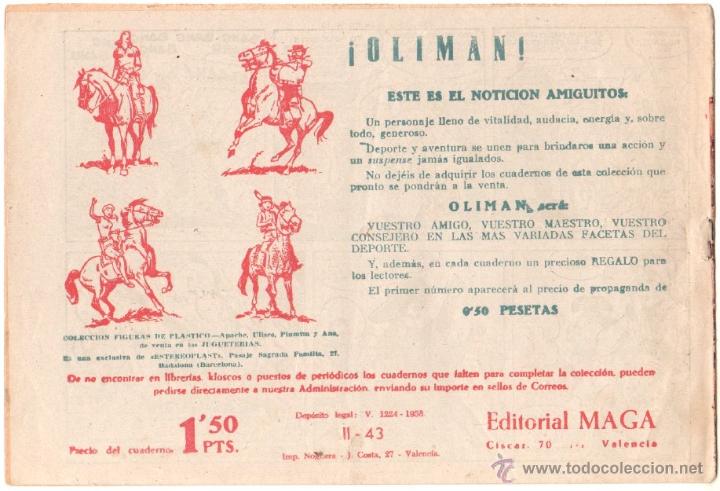 Tebeos: APACHE 2&ordf; N&ordm; 43 ORIGINAL EDITORIAL MAGA 1958 COMO NUEVO - Foto 2