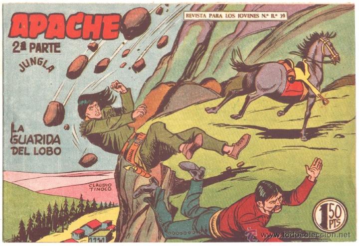 Tebeos: APACHE 2&ordf; N&ordm; 45 ORIGINAL EDITORIAL MAGA 1958 COMO NUEVO, - Foto 1