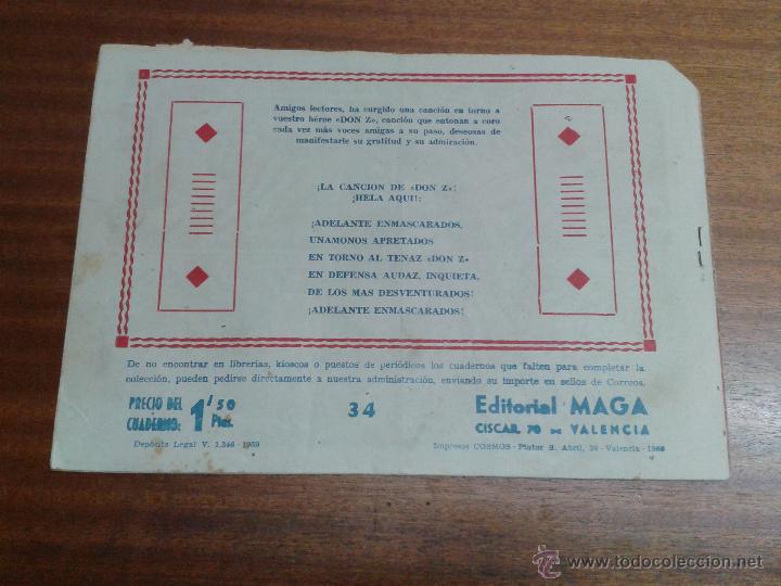 Tebeos: DON Z N&ordm; 34 / MAGA ORIGINAL - Foto 2