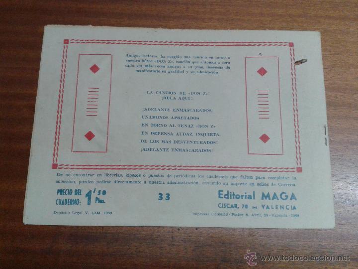 Tebeos: DON Z N&ordm; 33 / MAGA ORIGINAL - Foto 2