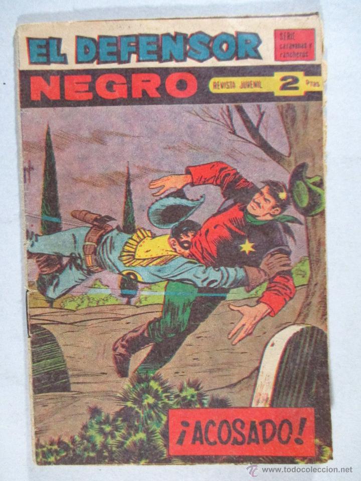 Tebeos: EL DEFENSOR NEGRO , N&ordm; 60 , ACOSADO , ED. MAGA - Foto 1