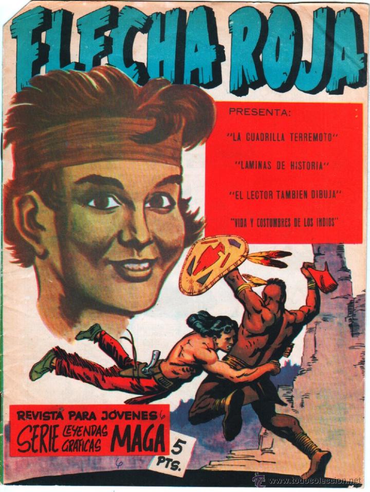 Tebeos: FLECHA ROJA ORIGINAL N&ordm; 6 CONSERVA EL CUPON - Foto 1