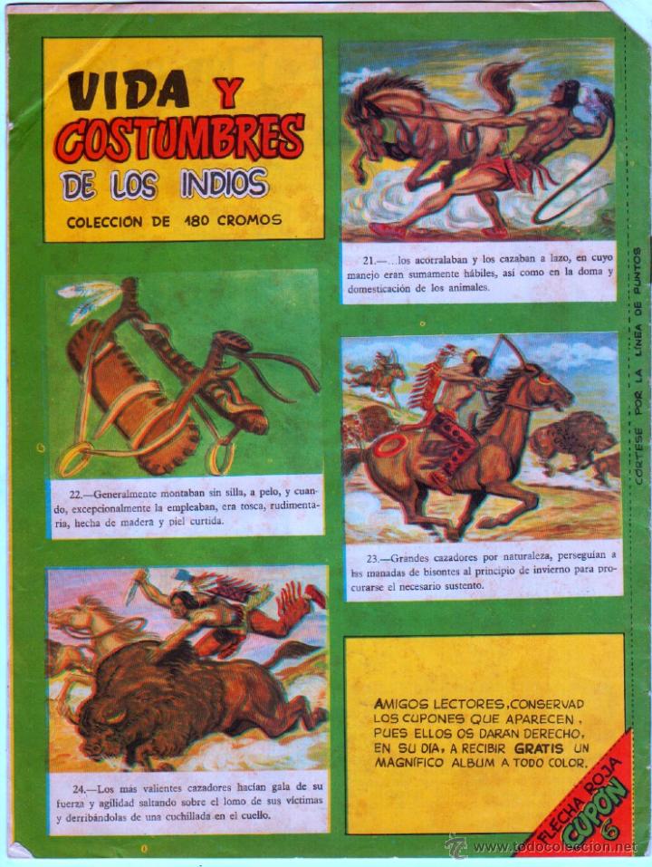 Tebeos: FLECHA ROJA ORIGINAL N&ordm; 6 CONSERVA EL CUPON - Foto 2