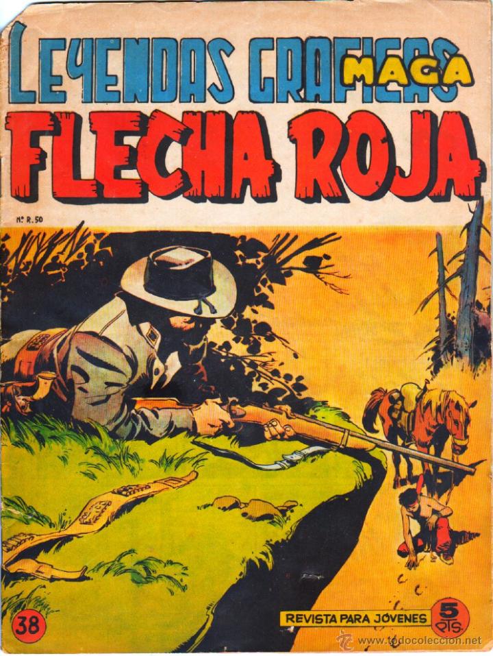 Tebeos: FLECHA ROJA ORIGINAL N&ordm; 38 - CONSERVA EL CUPON - Foto 1