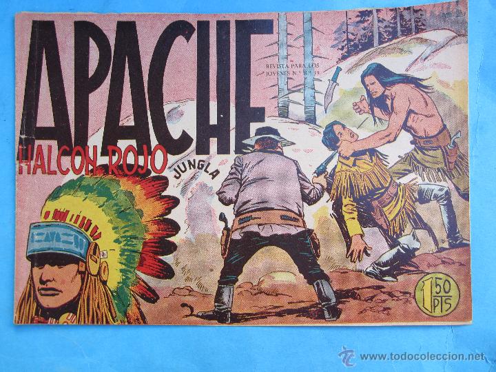 Tebeos: apache primera serie , numero 13 halcon rojo , original 1958 maga - Foto 1