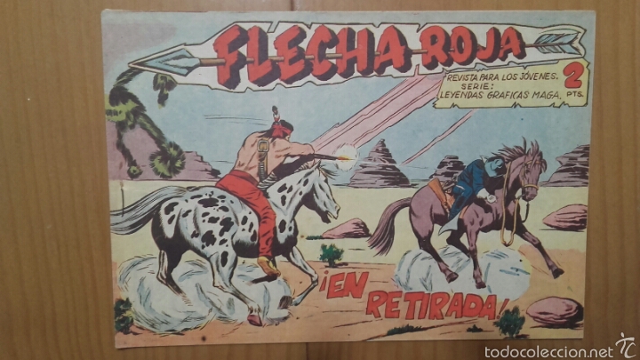 Tebeos: FLECHA ROJA N&ordm; 7 &iexcl;EN RETIRADA! ORIGINAL MAGA 1962 - Foto 1