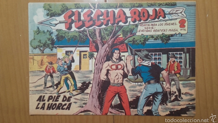 Tebeos: FLECHA ROJA N&ordm; 37 &iexcl;AL PIE DE LA HORCA! ORIGINAL MAGA 1962 - Foto 1