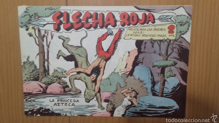 Tebeos: FLECHA ROJA N&ordm; 45 &iexcl;LA PRINCESA AZTECA! ORIGINAL MAGA 1962 - Foto 1