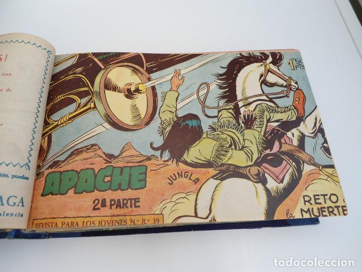 Tebeos: APACHE 2&ordf; PARTE - 73 n&uacute;meros correlativos ORIGINALES - Ed. MAGA 1958 - Foto 3