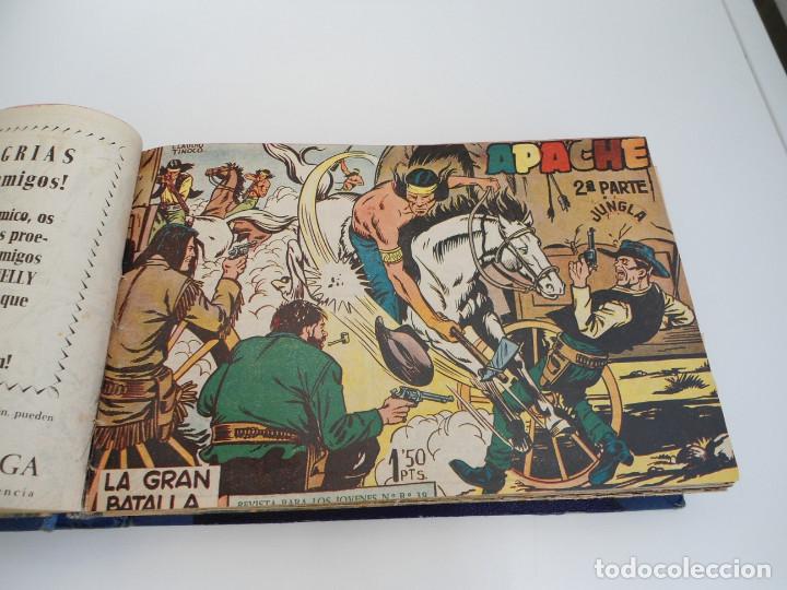 Tebeos: APACHE 2&ordf; PARTE - 73 n&uacute;meros correlativos ORIGINALES - Ed. MAGA 1958 - Foto 6